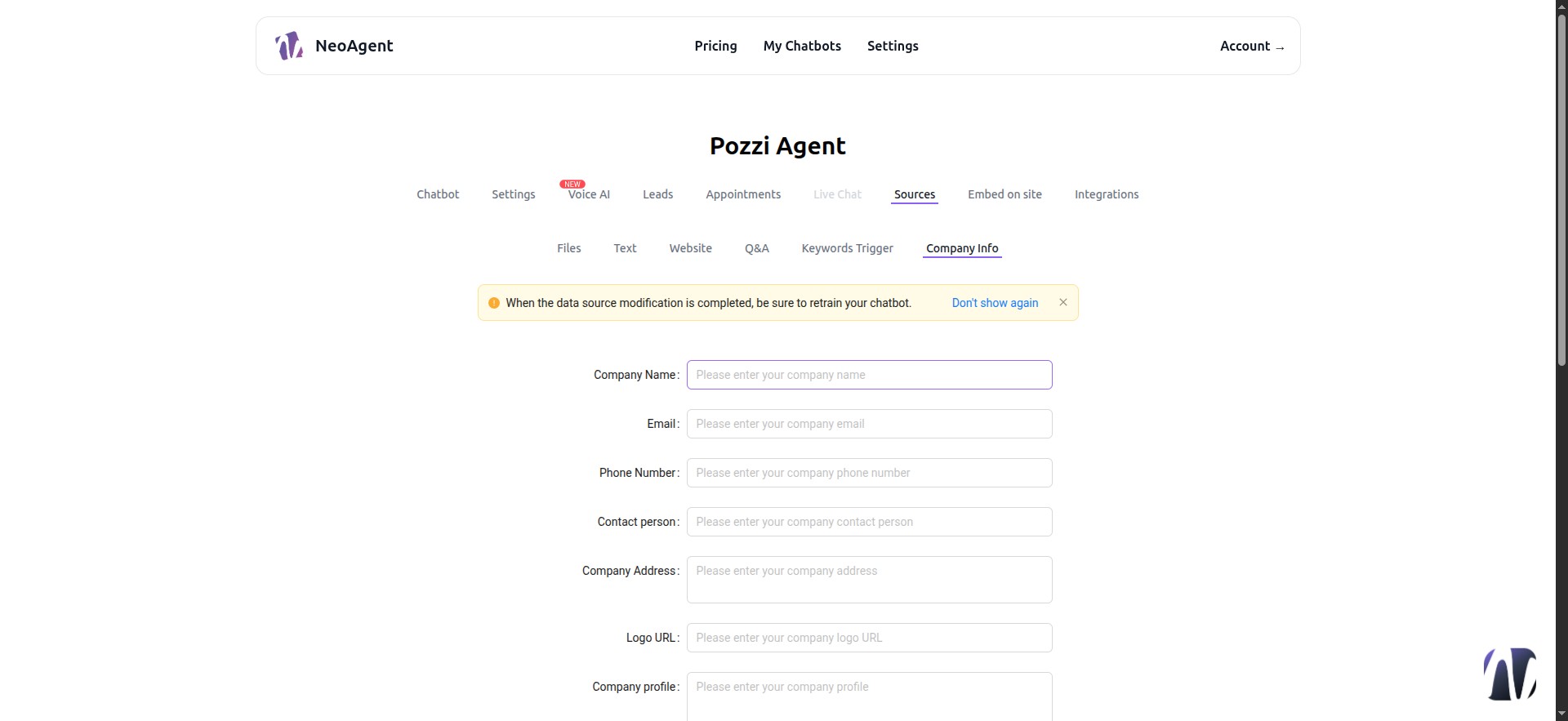 Sources - Company Info !IMPORTANTE!
