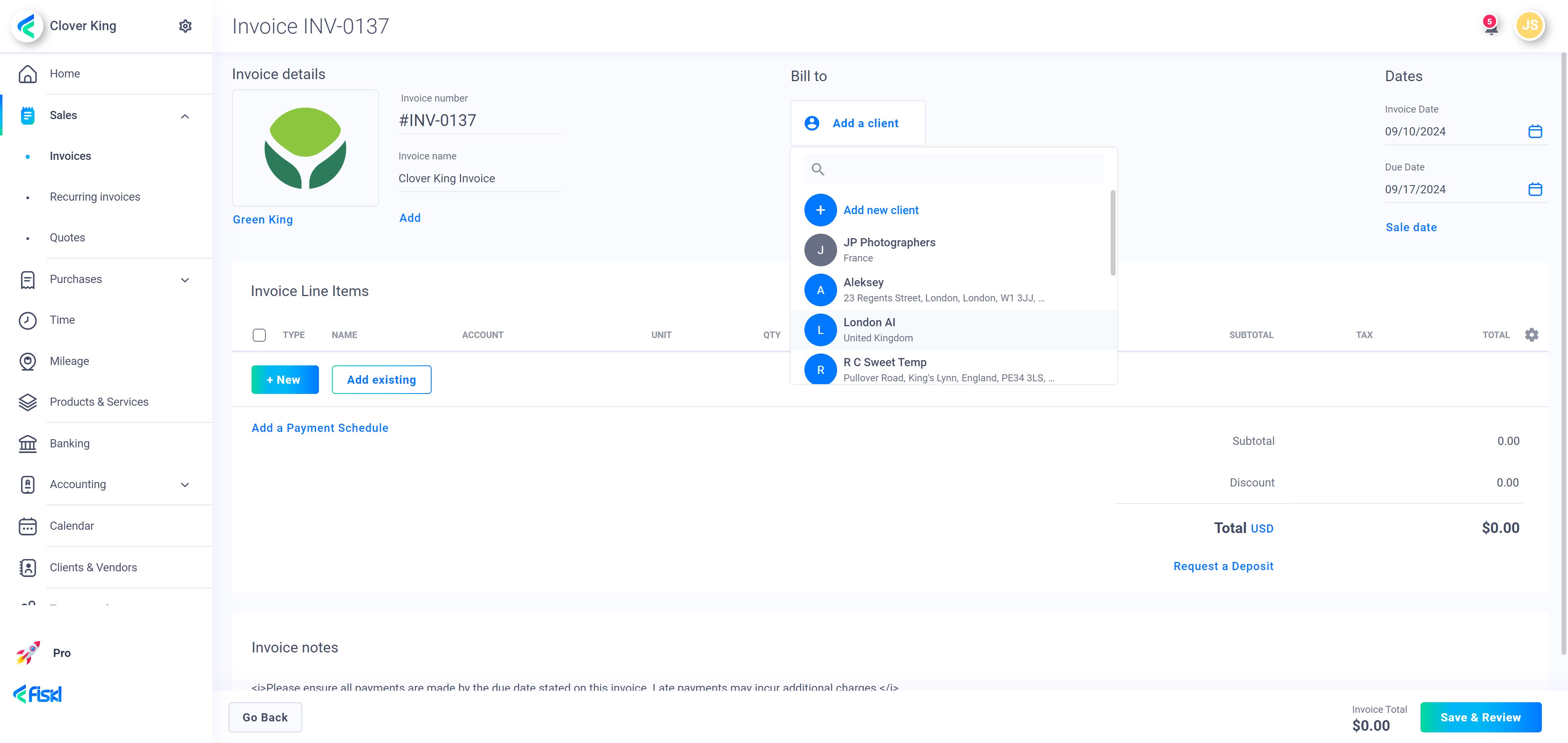 Invoice Basics | Fiskl Help