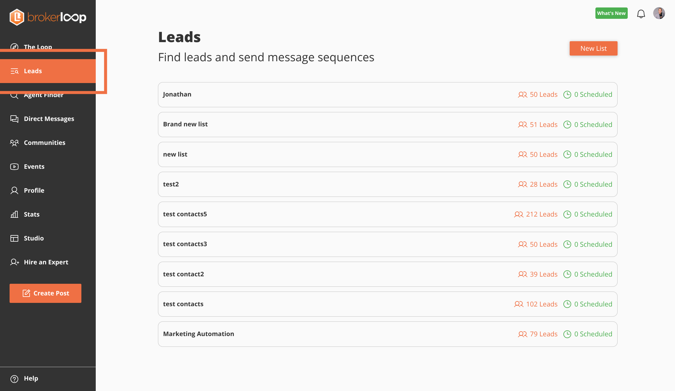 Navigate to the Leads from the menu
