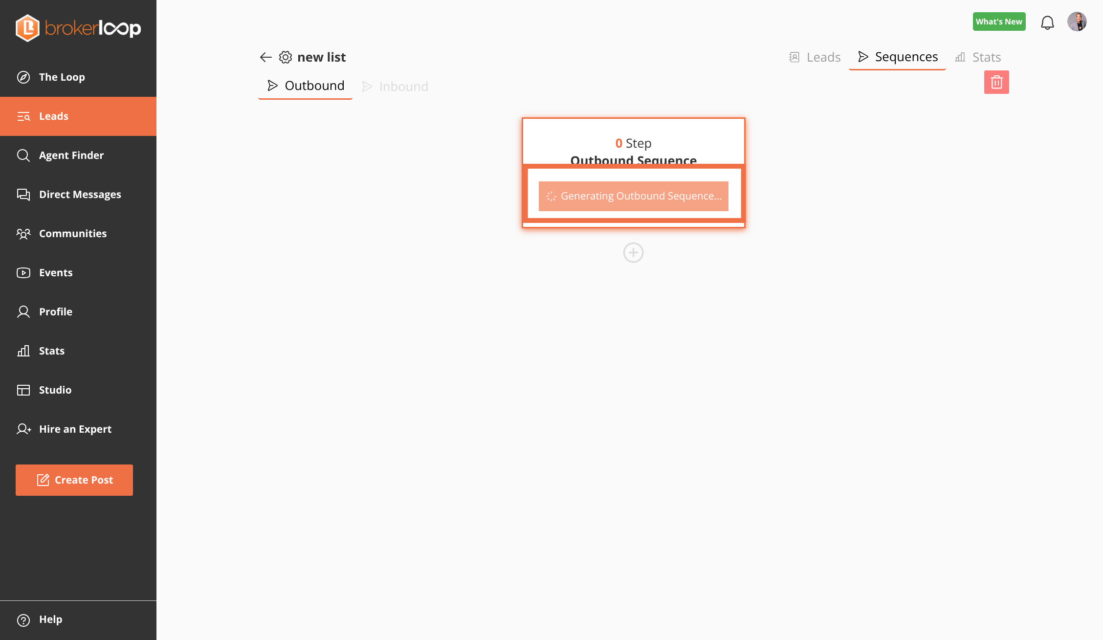 Generate an outbound sequence using AI