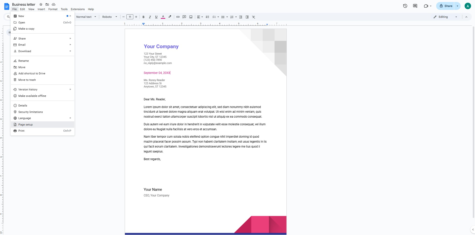 press fact sheet template