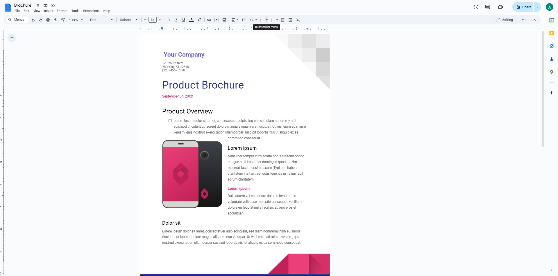 press fact sheet template