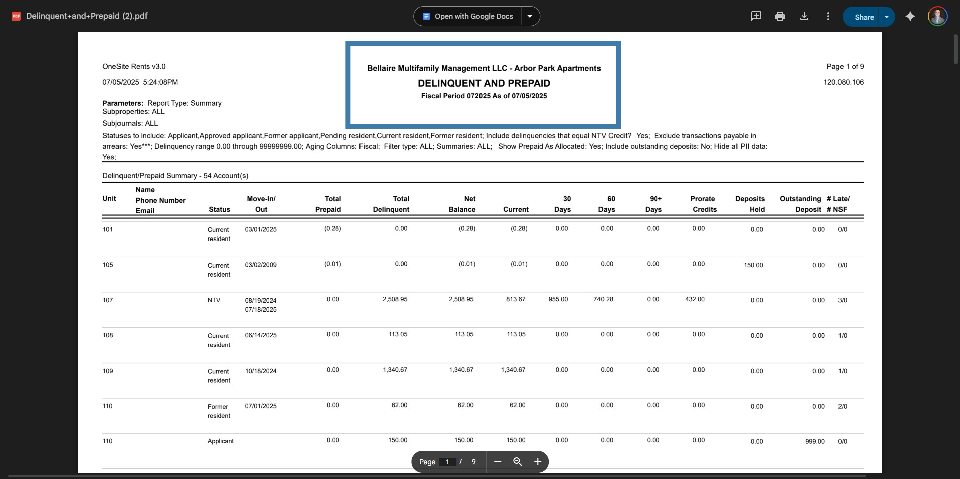 Verify property and date